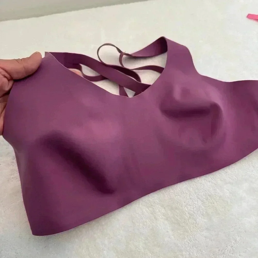 Lululemon Laser Focused‎ Sports Bra Vintage Plum Purple Medium Support 12B/c